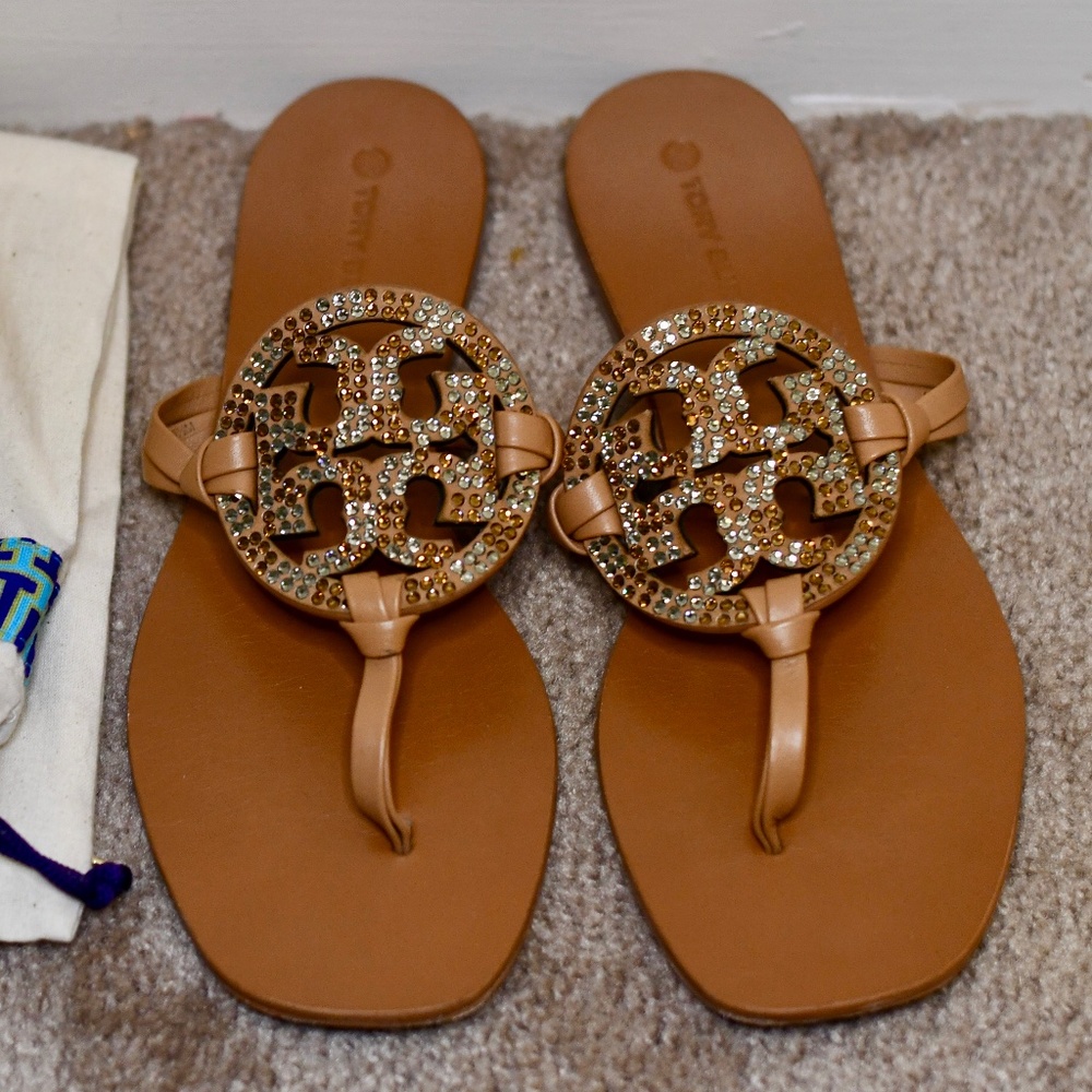 Tory Burch Miller Crystal Sandals size 5.5